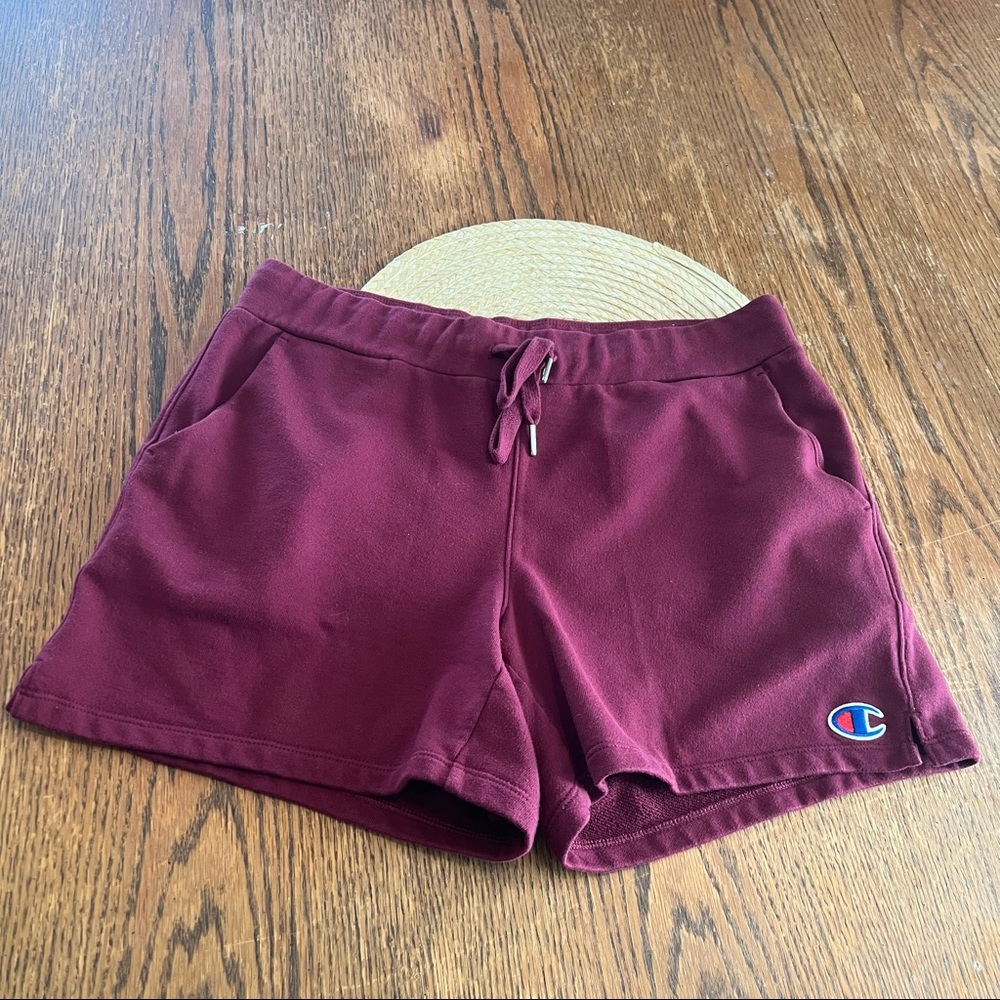Champion Burgundy  60% Cotton Athletic Shorts Size L
